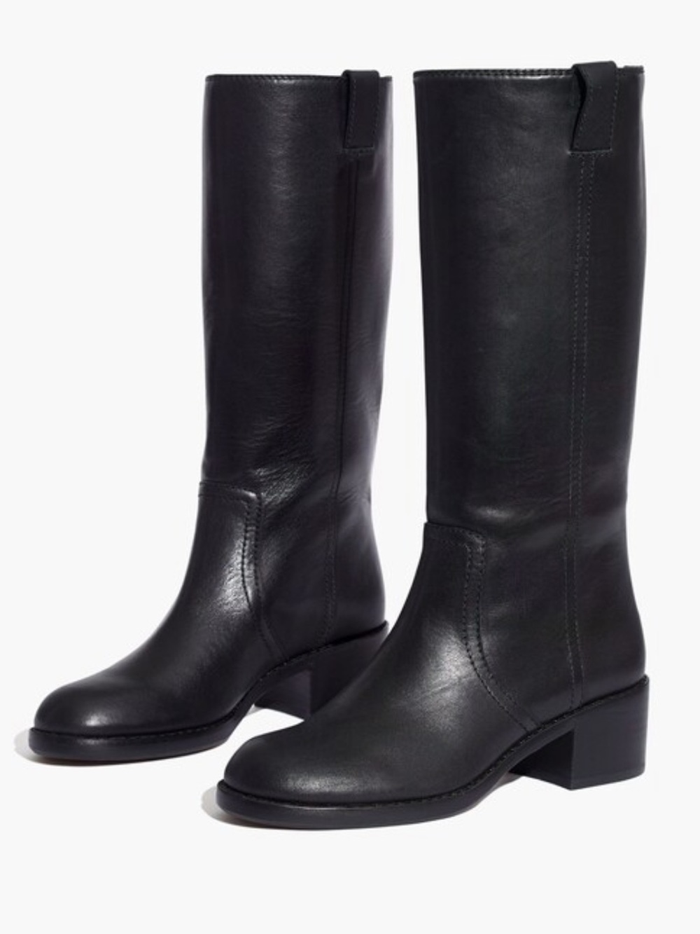 Madewell Allie Leather Boot in Black